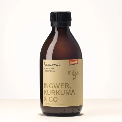 Immenkraft Ingwer, Kurkuma & Co. Demeter-Oxymel, 250 ml (25 Portionen)