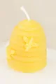 Bienenkorb-Kerze aus Bienenwachs, 5 cm hoch, Ø 4 cm, 40 g