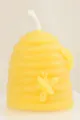 Bienenkorb-Kerze aus Bienenwachs, 5 cm hoch, Ø 4 cm, 40 g